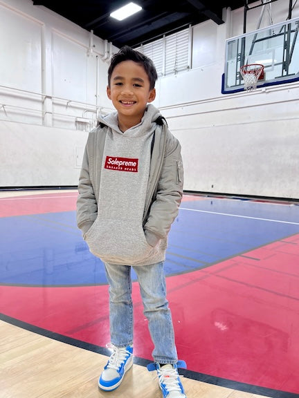 Kids wearing supreme best sale